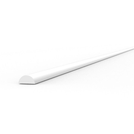 AK - Matériau de modélisme : Half cane 1.00 x 350 mm - Styrene Strip