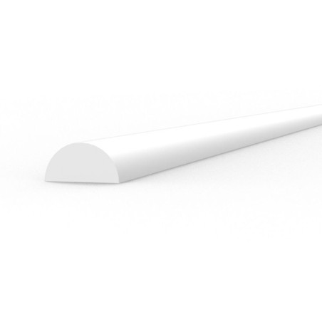 AK - Matériau de modélisme : Half cane 2.00 x 350 mm - Styrene Strip