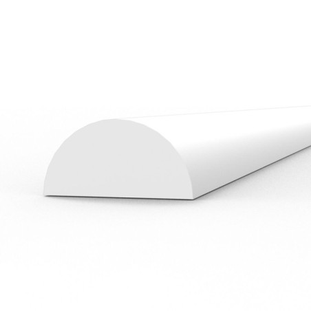 AK - Matériau de modélisme : Half cane 4.00 x 350 mm - Styrene Strip