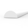 AK - Matériau de modélisme : Half cane 4.00 x 350 mm - Styrene Strip