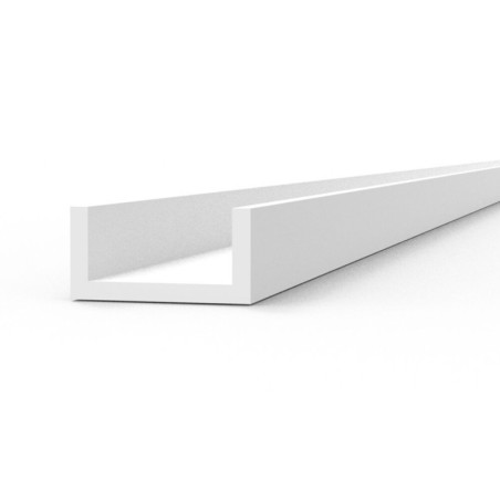 AK - Matériau de modélisme : U Channel 3.0 width x 350 mm - Styrene Strip