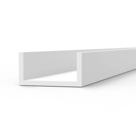 AK - Matériau de modélisme : U Channel 4.0 width x 350 mm - Styrene Strip