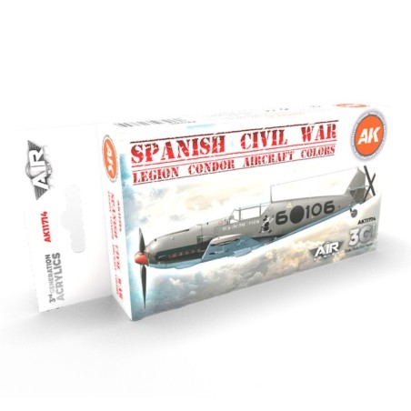 AK - Set de peintures 3gen : Spanish Civil War. Legion Condor Aircraft