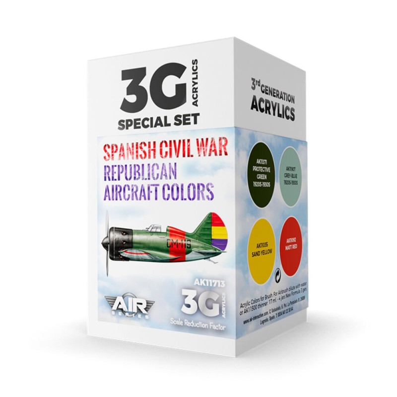 AK - Set de peintures 3gen : Spanish Civil War. Republican Aircraft Colors