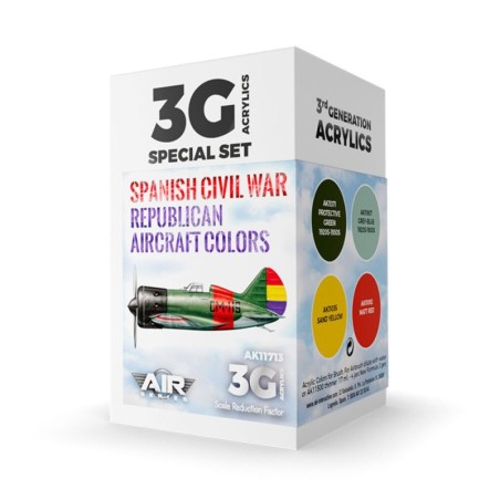 AK - Set de peintures 3gen : Spanish Civil War. Republican Aircraft Colors