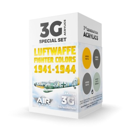AK - Set de peintures 3gen : Luftwaffe Fighter Colors 1941 - 1944