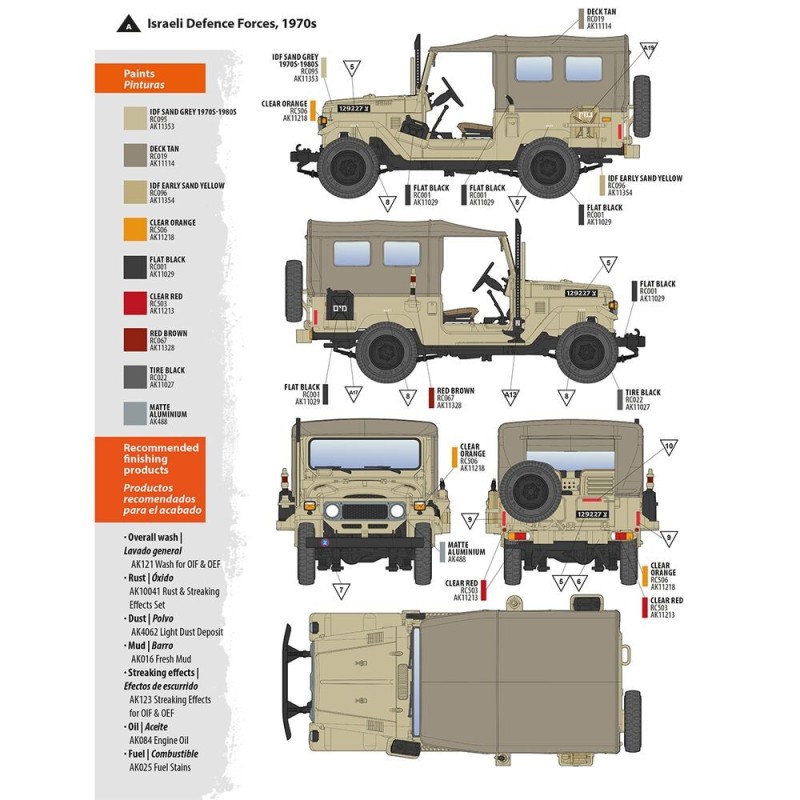  AK - Kit de modélisme : FJ43 Suv with Soft top IDF & Laf