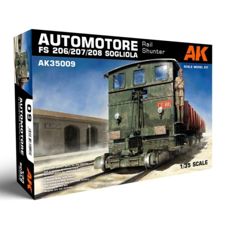 AK - Kit de modélisme : Automotore FS 206/207/208 Sogliola Rail Shunter 1/35