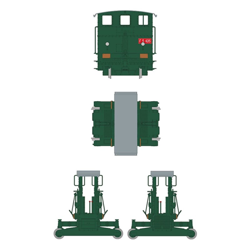  AK - Kit de modélisme : Automotore FS 206/207/208 Sogliola Rail Shunter 1/35