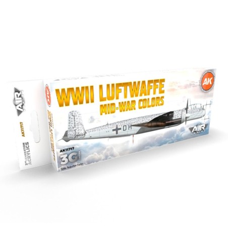 AK - Set de peintures 3gen : WWII Luftwaffe Mid - War Colors