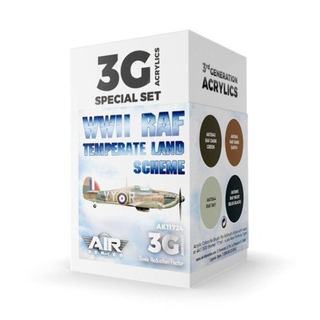 AK - Set de peintures 3gen : WWII RAF Temperate Land Scheme