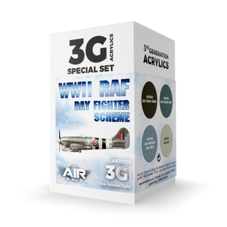 AK - Set de peintures 3gen : WWII RAF Day Fighter Scheme