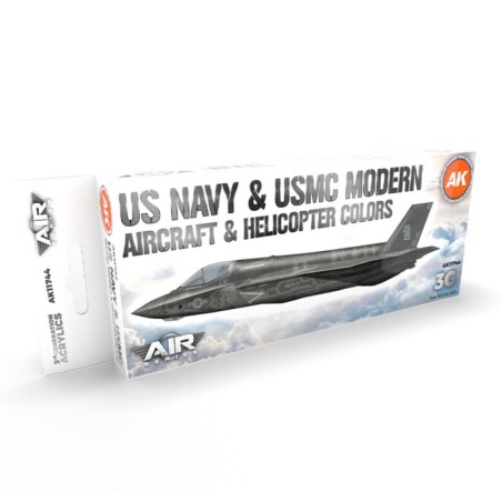 AK - Set de peintures 3gen : US Navy & USMC Modern Aircraft & Helicopter