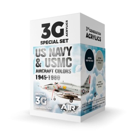 AK - Set de peintures 3gen : US Navy & USMC Aircraft Colors 1945 - 1980