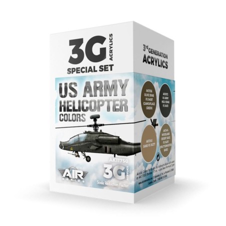 AK - Set de peintures 3gen : US Army Helicopter Colors