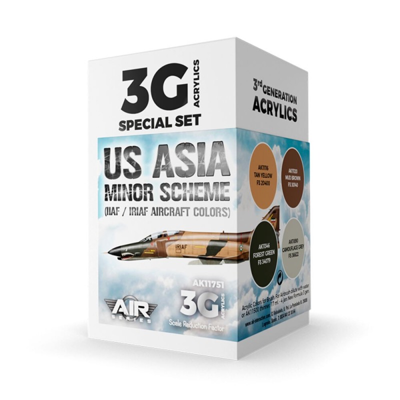 AK - Set de peintures 3gen : US Asia Minor Scheme (Iiaf/Iriaf Aircraft)