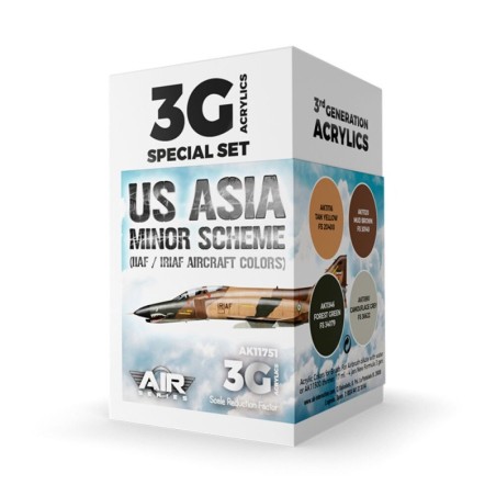 AK - Set de peintures 3gen : US Asia Minor Scheme (Iiaf/Iriaf Aircraft)