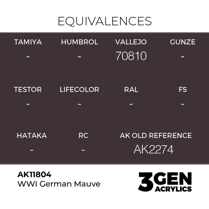  AK - Peinture 3gen : WWI German Mauve