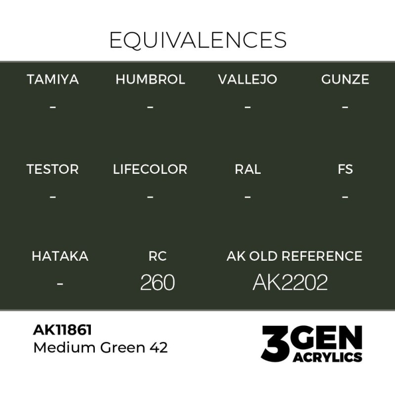  AK - Peinture 3gen : Medium Green 42