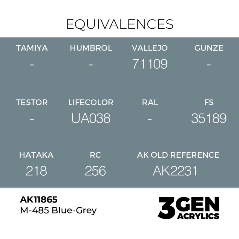  AK - Peinture 3gen : M - 485 Blue - Grey