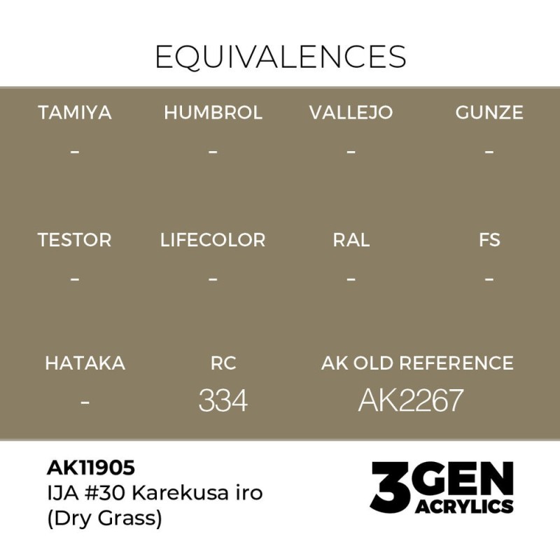  AK - Peinture 3gen : IJA 30 Karekusa iro (Dry Grass)