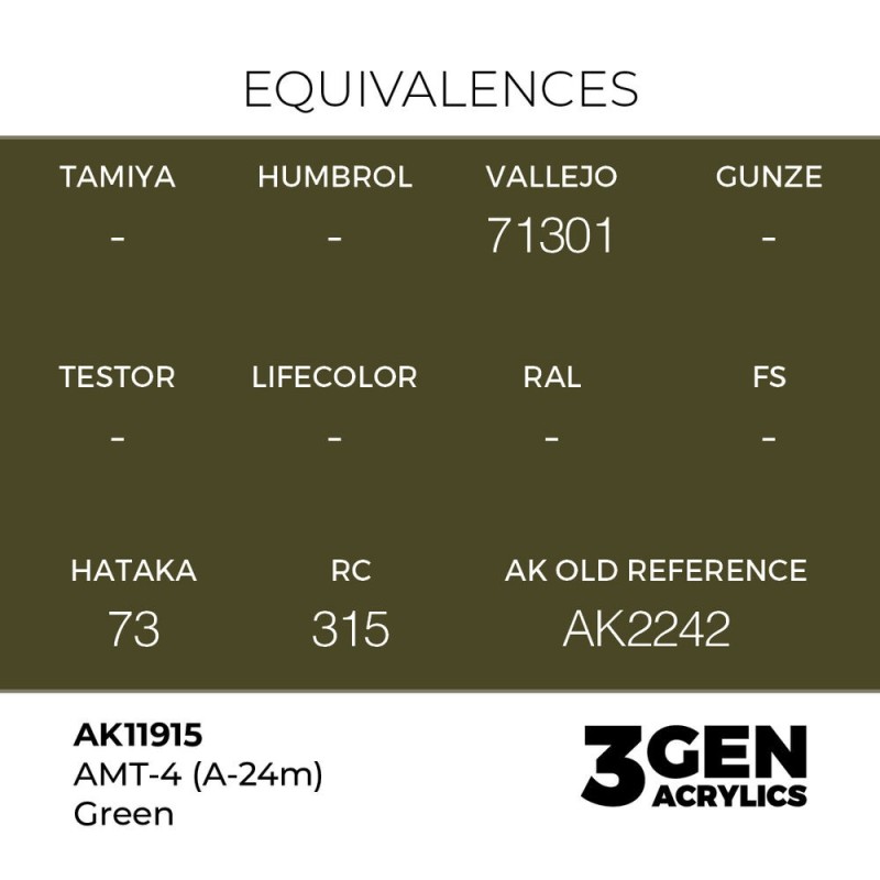  AK - Peinture 3gen : Amt - 4 (A - 24m) Green