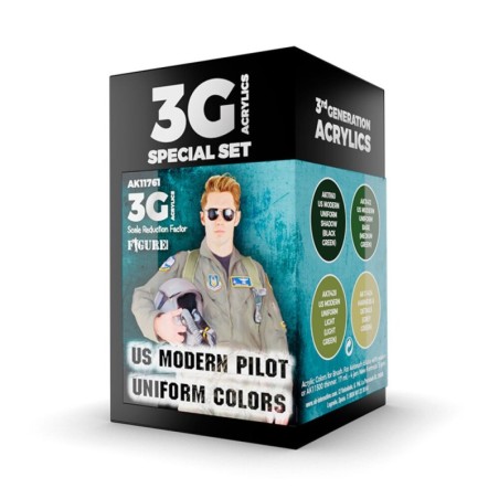 AK - Set de peintures 3gen : US Modern Pilot Uniform Colors