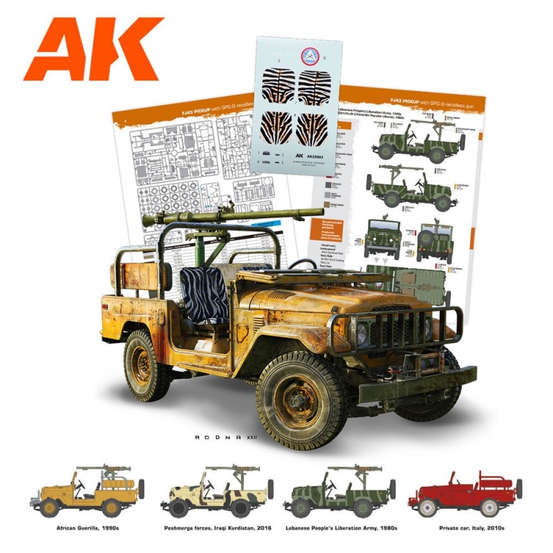  AK - Kit de modélisme : FJ43 Pickup with Spg - 9. Recoilless Gun