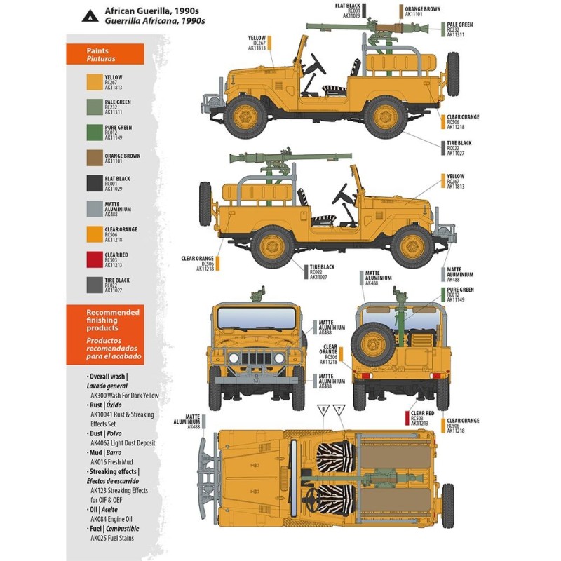  AK - Kit de modélisme : FJ43 Pickup with Spg - 9. Recoilless Gun