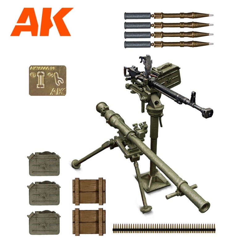  AK - Kit de modélisme : Infantry Support Weapon 1: DShKM & Spg - 9