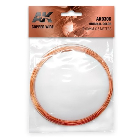 AK - Matériau de modélisme : Copper Wire 0.60 mm x 5 meters Original Color
