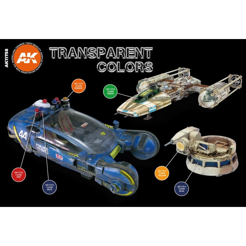  AK - Set de peintures 3gen : Transparent Colors