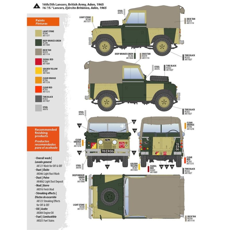  AK - Kit de modélisme : Land Rover 88 Series Iia Rover 8 1/35