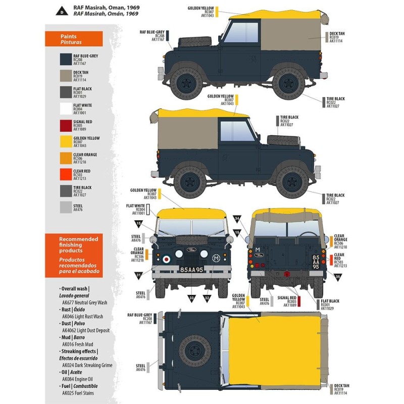  AK - Kit de modélisme : Land Rover 88 Series Iia Rover 8 1/35