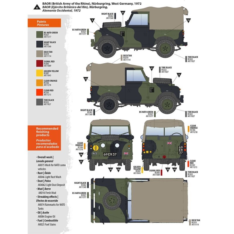  AK - Kit de modélisme : Land Rover 88 Series Iia Rover 8 1/35