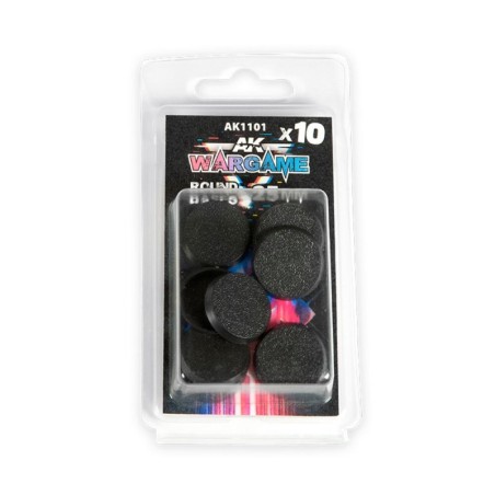 AK - Peinture 3gen : Plastic Wargame Bases. Round Base 25 mm