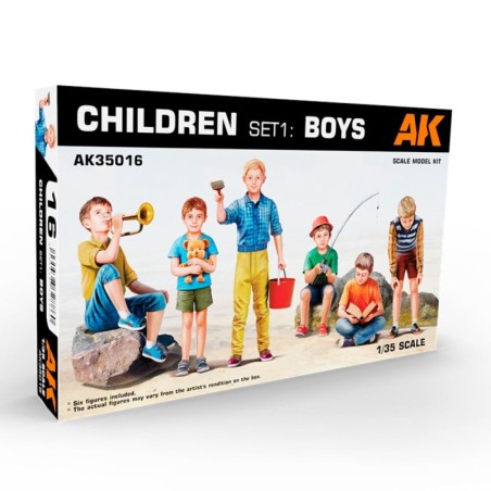 AK - Kit de modélisme : Children 1: Boys 1/35