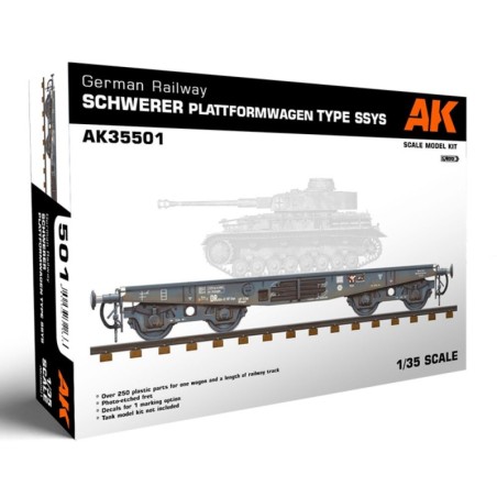 AK - Kit de modélisme : German Railway Schwerer Plattformwagen Tyme Ssys 1/35