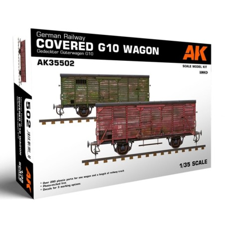 AK - Kit de modélisme : German Railway Covered G10 Wagon Gedeckter Güterwagen G10 1/35