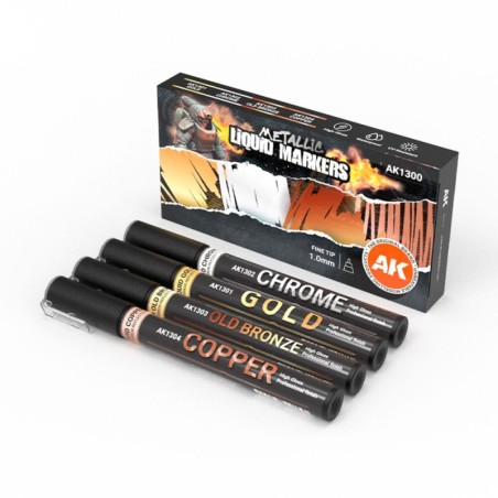 AK - Set de marqueurs : Metallic
