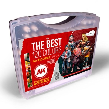 AK - Set de peintures 3gen : Plastic Briefcase 120 Figure Colors