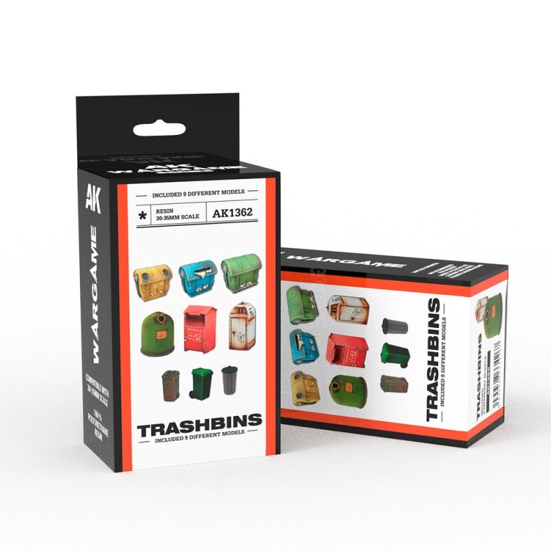 AK - Trashbins Scenography Wargame (30 - 35 mm)