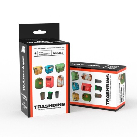 AK - Trashbins Scenography Wargame (30 - 35 mm)