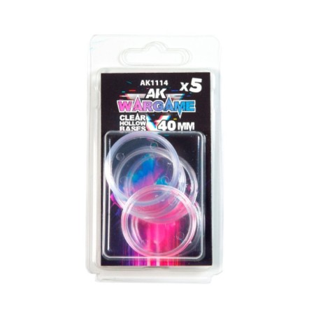 AK - Peinture 3gen : Clear Hollow Base 40 mm - 5 units