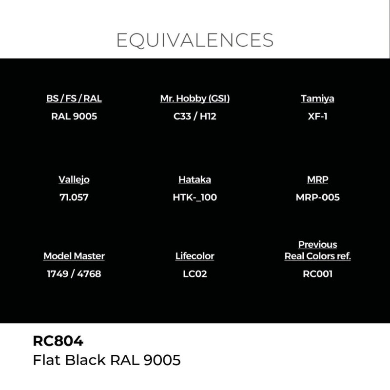  AK - Peinture Real Colors : Flat Black RAL 9005 - 17 ml