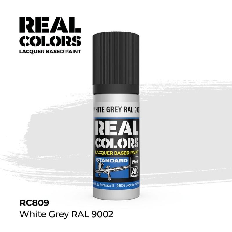 AK - Peinture Real Colors : White Grey RAL 9002 - 17 ml