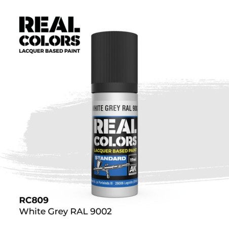AK - Peinture Real Colors : White Grey RAL 9002 - 17 ml