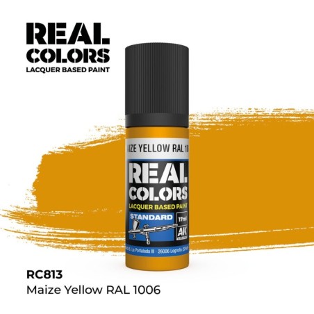 AK - Peinture Real Colors : Maize Yellow RAL 1006 - 17 ml