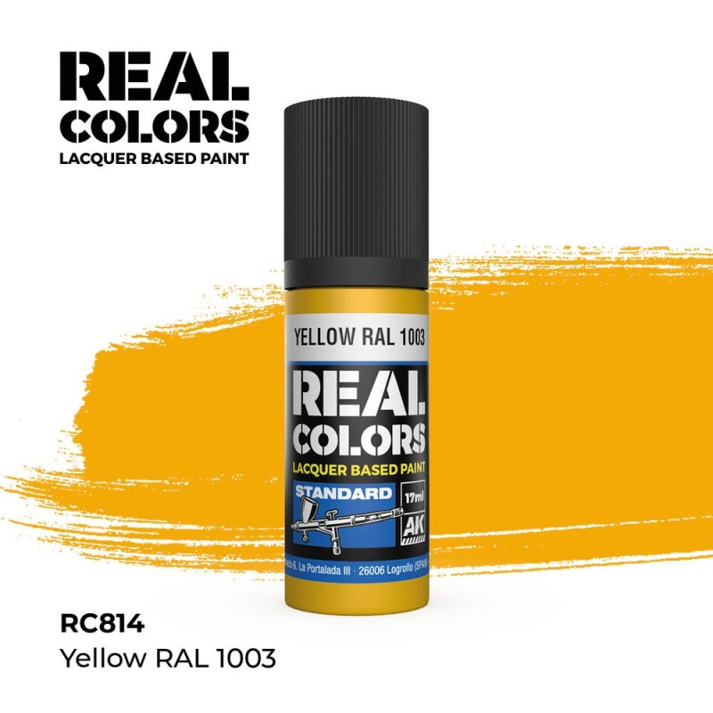 AK - Peinture Real Colors : Yellow RAL 1003 - 17 ml