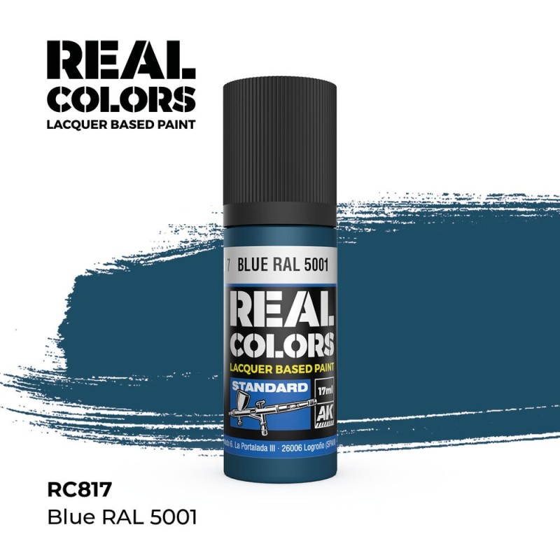AK - Peinture Real Colors : Blue RAL 5001 - 17 ml